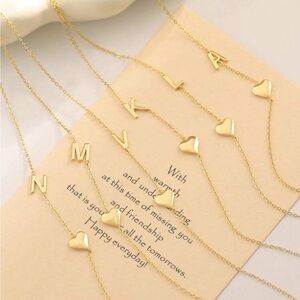 Initial heart necklace